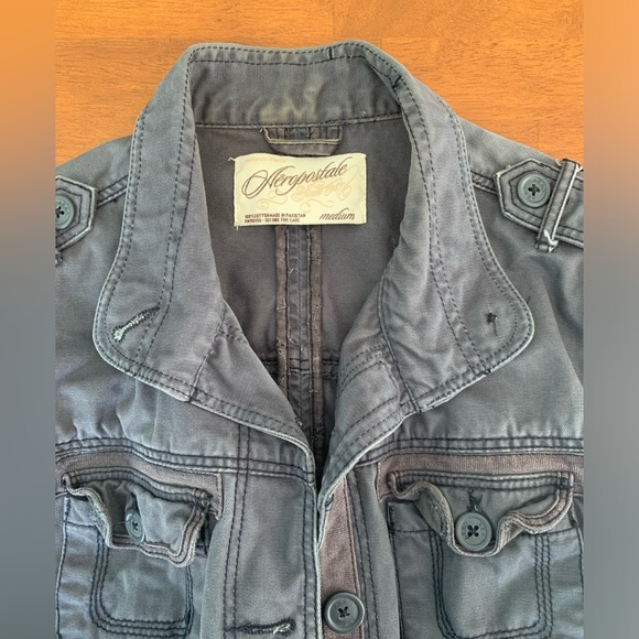Aéropostale Women’s Dusty Blue Denim Button-up Jacket - Picture 4 of 5